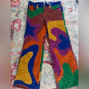Free People Colorful Corduroy Flare Pants